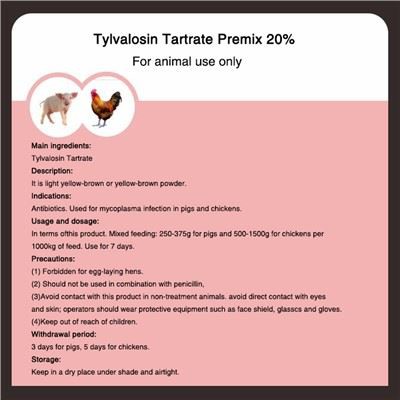 Tylvalosin Tartrate Premix 20 بالمائة